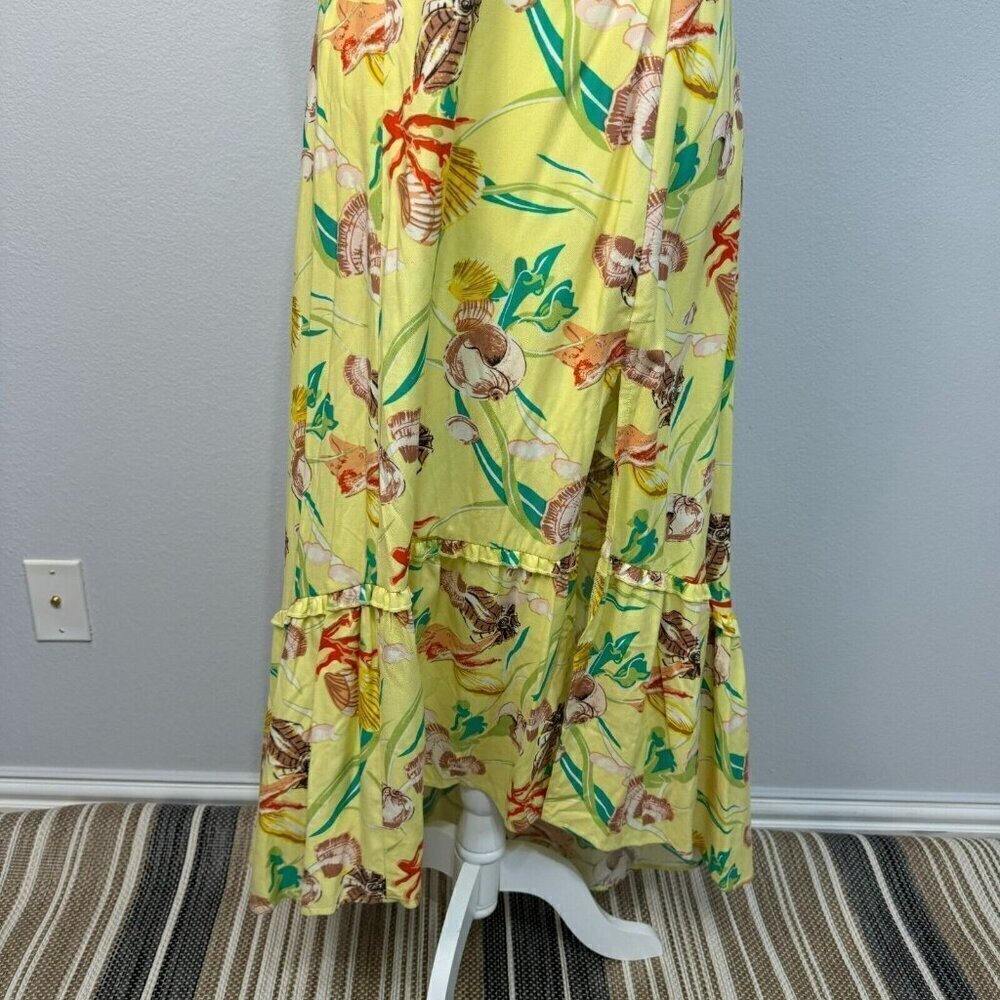 Urban Outfitters Women's Seashell Siren Lace Up Back Maxi Summer Dress Size L - Picture 2 of 16